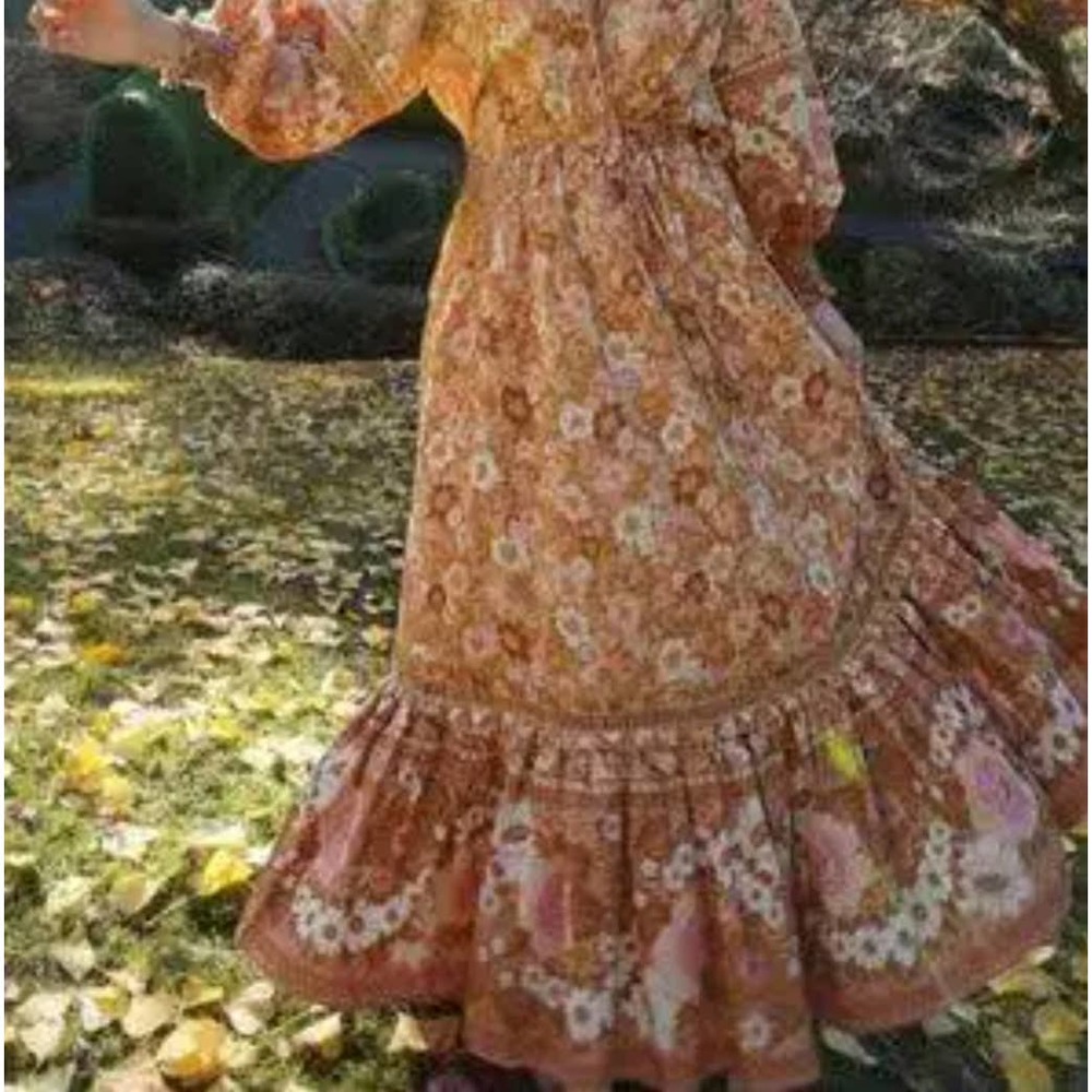 Spell and the Gypsy Collective Anne Maxi Skirt in Peach Sz XXL